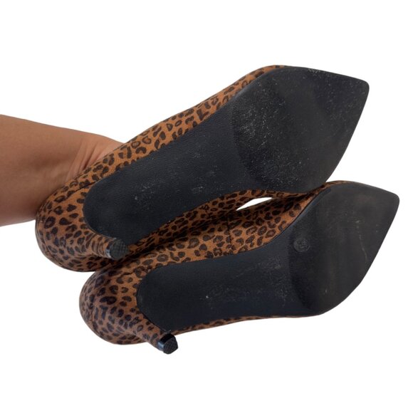 CATO COMFORT Women SZ 9W Leopard Print Pointed Toe Stiletto Heels - Picture 4 of 16
